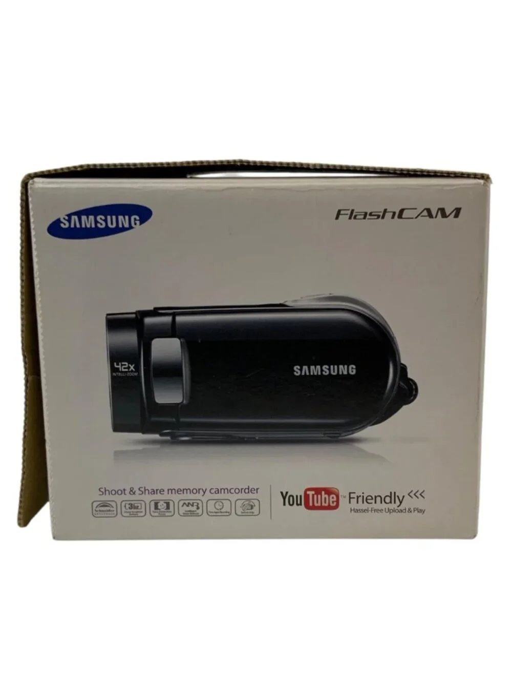 Samsung FlashCam SMX-F34 Compact Digital Camcorder 42X Charger Cables Case